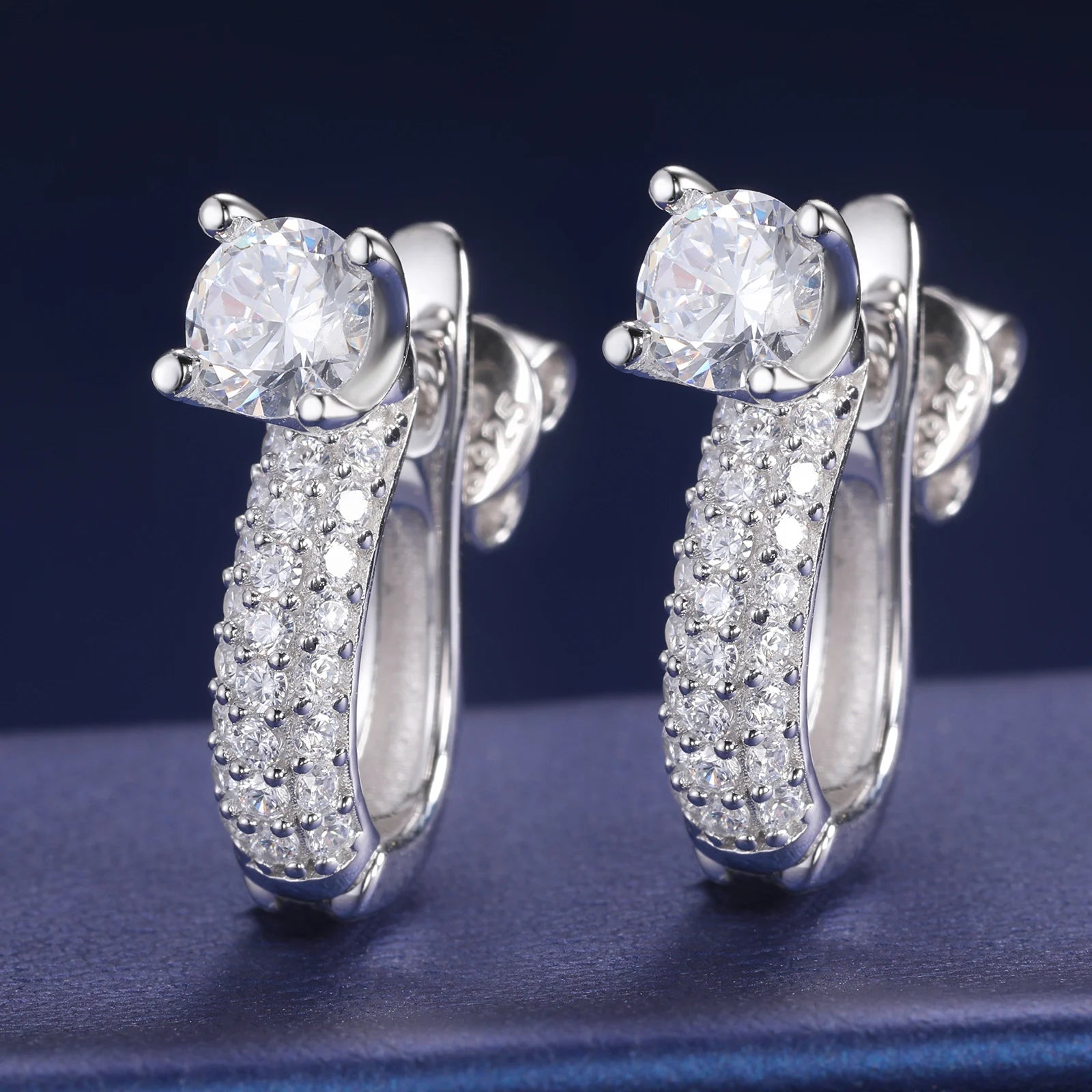 S925 Moissanite Two In One Huggie / Stud Earrings - Different Drips