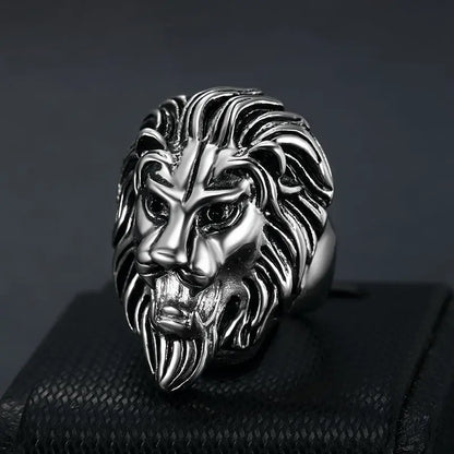 Gold Lion Head Statement Ring - Different Drips