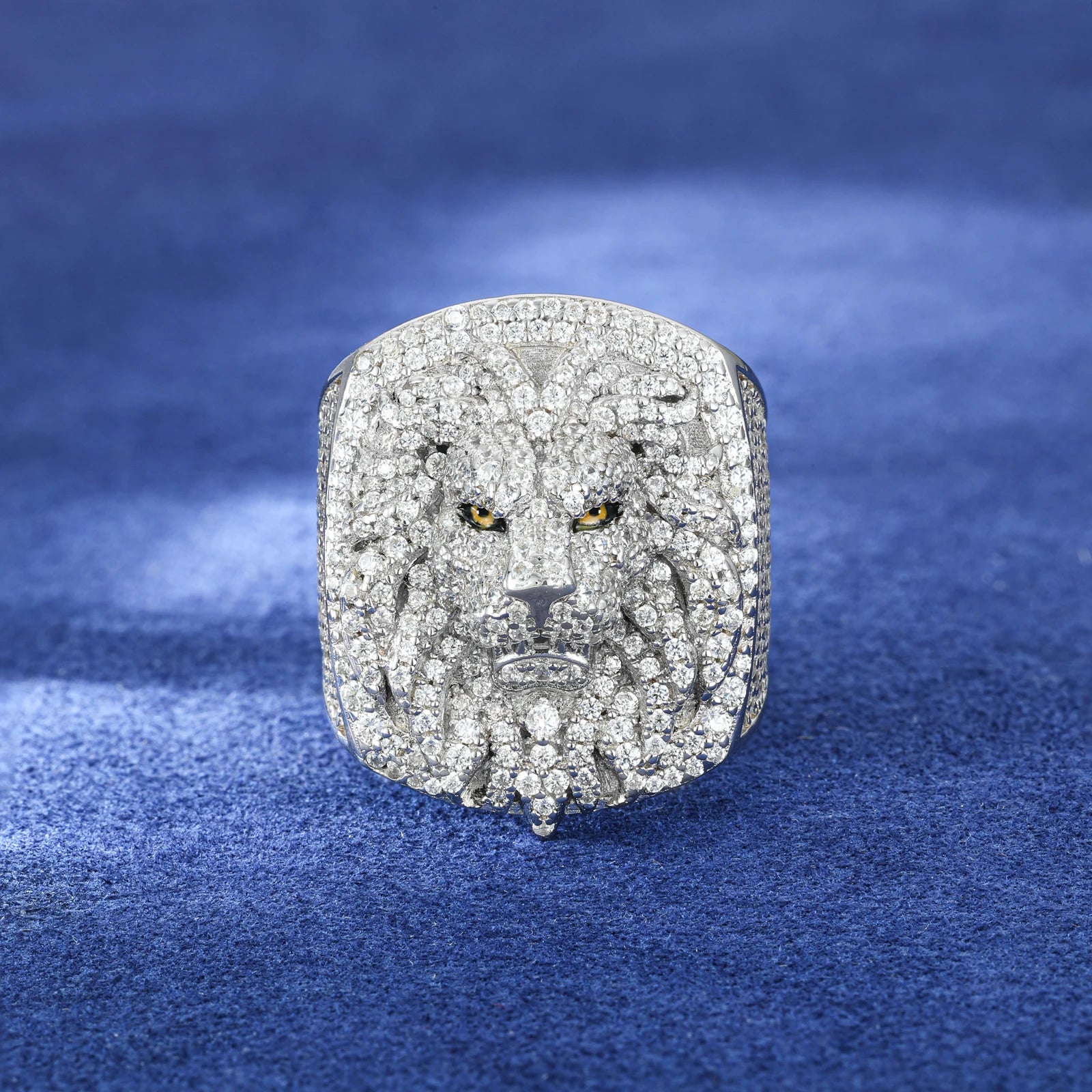 S925 Moissanite Diamond Lion Ring - Different Drips