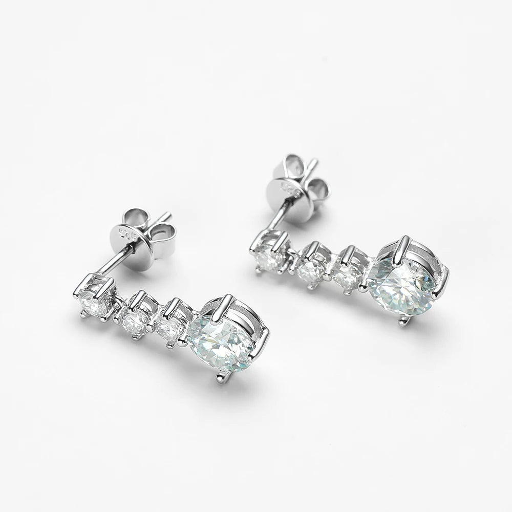 Women's S925 Moissanite Diamond Quad Drop Earrings - Different Drips