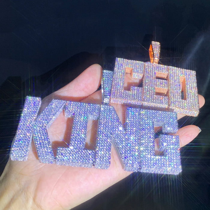 Large Bold Font Custom Letter Pendant - Different Drips