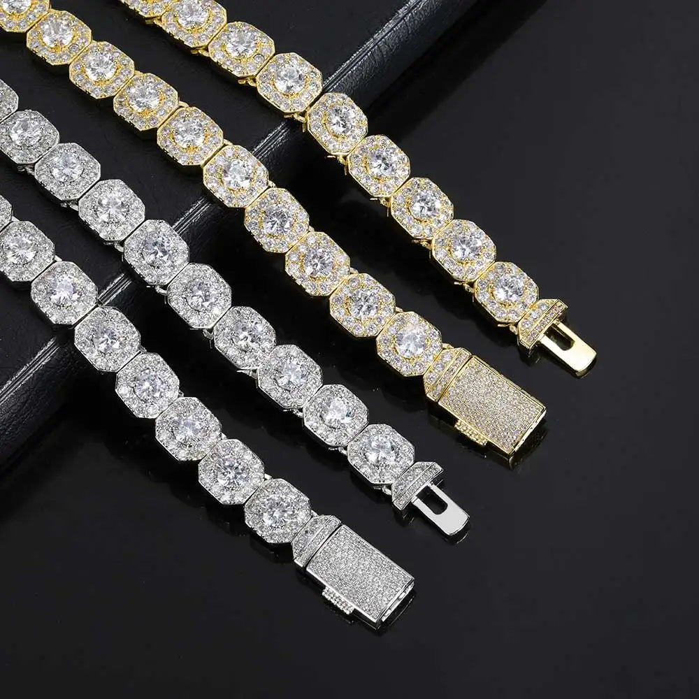 9-12mm Clustered Tennis Chain - Different Drips