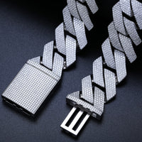 Thumbnail for 27mm S925 5-Row Moissanite Cuban Prong Chain - Different Drips