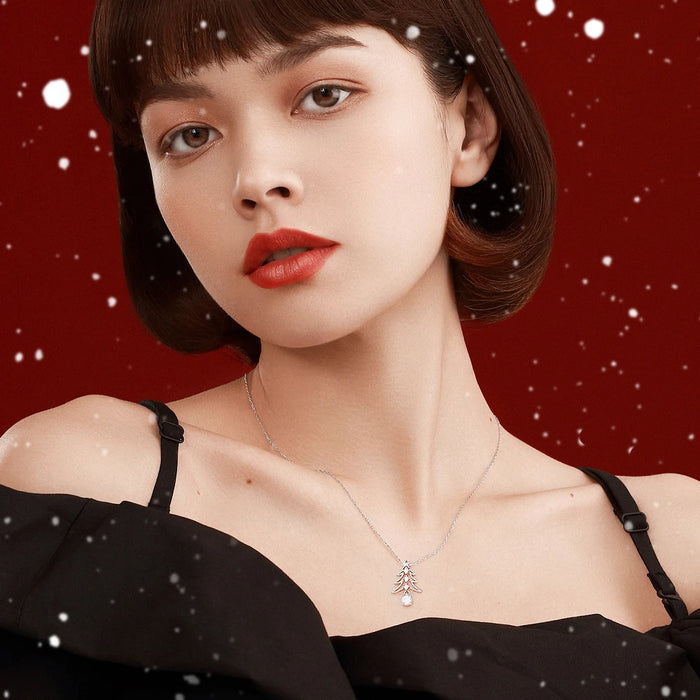 Women's S925 Moissanite Christmas Tree Pendant - Different Drips