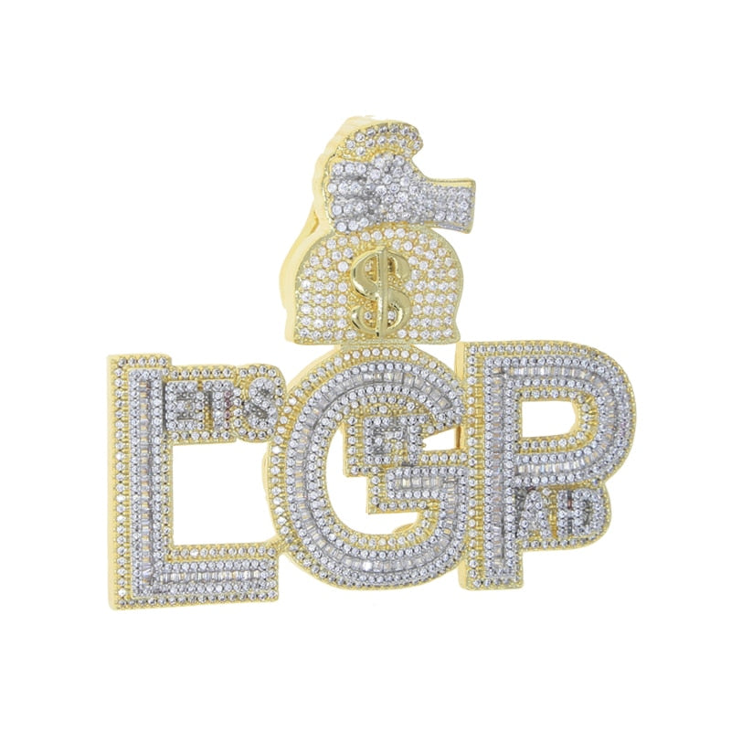 Iced Out Let's Get Paid Pendant - Different Drips