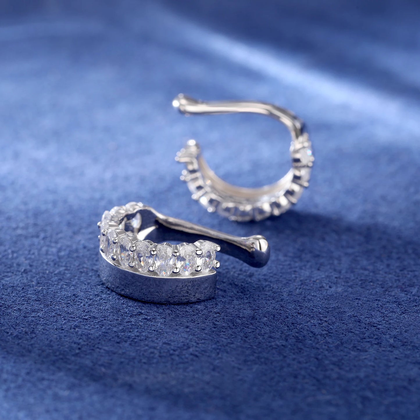 S925 Moissanite Diamond Cuff Earrings - Different Drips