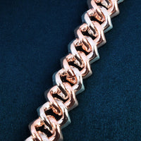 Thumbnail for 17mm Two Two Baguette Prong Cuban Link Bracelet - Different Drips