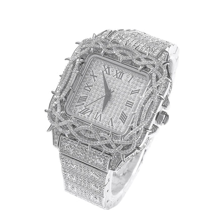 Iced Thorn Bezel Square Watch