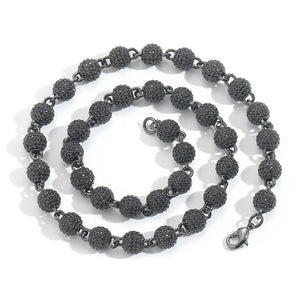 8mm Black Ball Link Chain - Different Drips