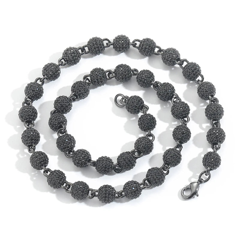 8mm Black Ball Link Chain - Different Drips