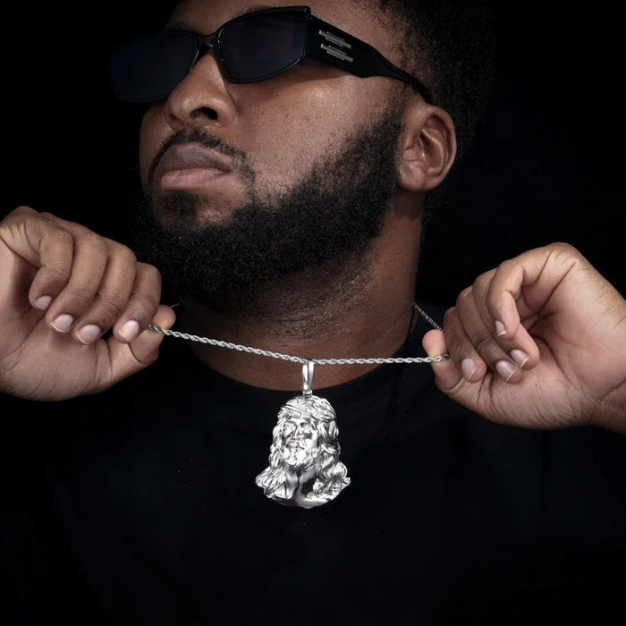 S925 Solid Jesus Piece Pendant - Different Drips