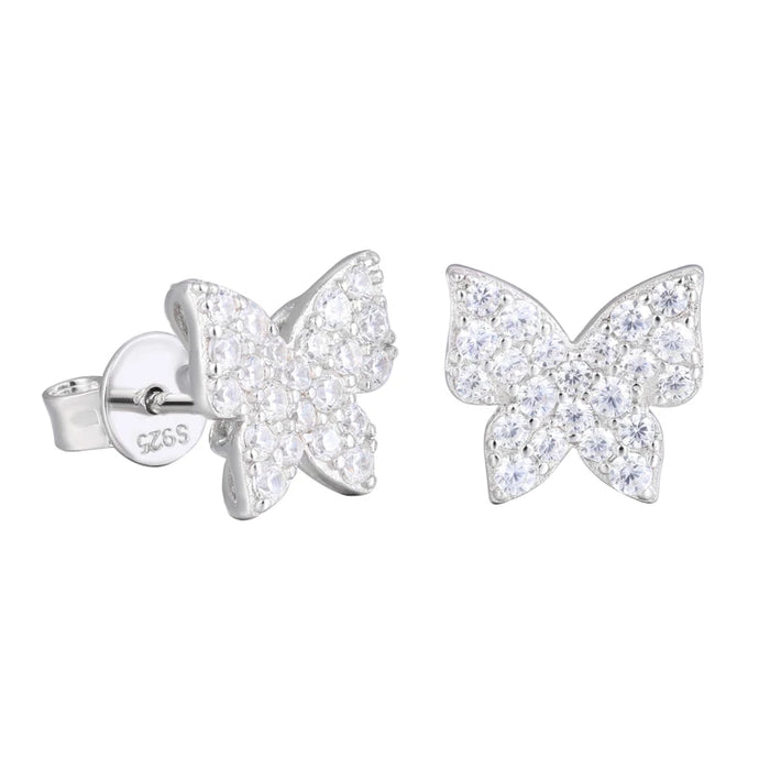 S925 Moissanite Butterfly Stud Earrings - Different Drips