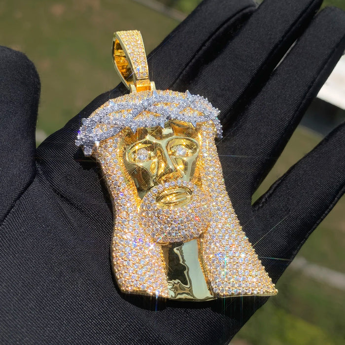 Crown Of Thorns Jesus Head Pendant - Different Drips