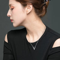Thumbnail for Women's S925 Moissanite V-Shape Pendant - Different Drips