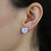 Thumbnail for S925 Women's Heart Shaped Stud Earrings - Different Drips