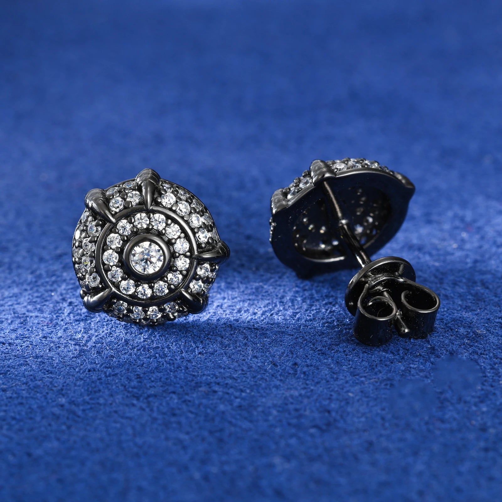 Black S925 Moissanite Dragon Claw Stud Earrings - Different Drips