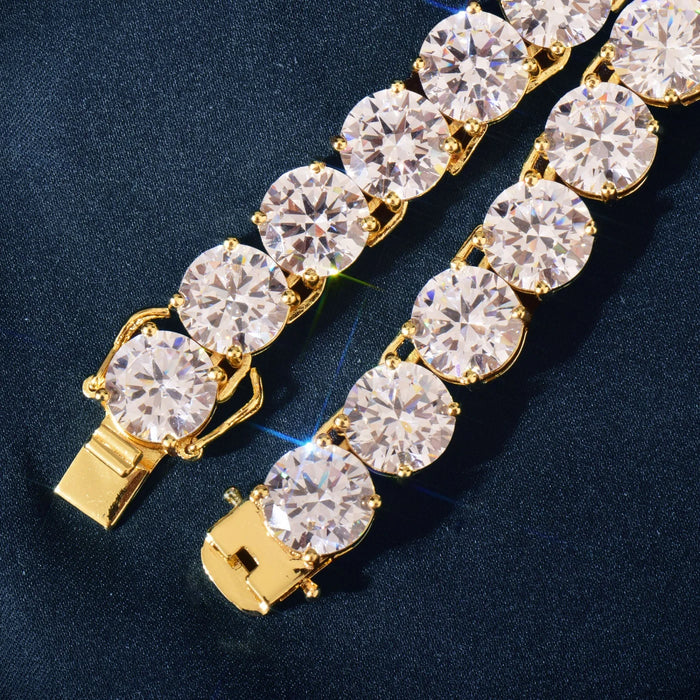 8mm Round Cut Tennis Necklace - Different Drips