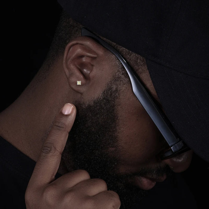 S925 Moissanite Diamond Four-Stone Cross Stud Earrings - Different Drips