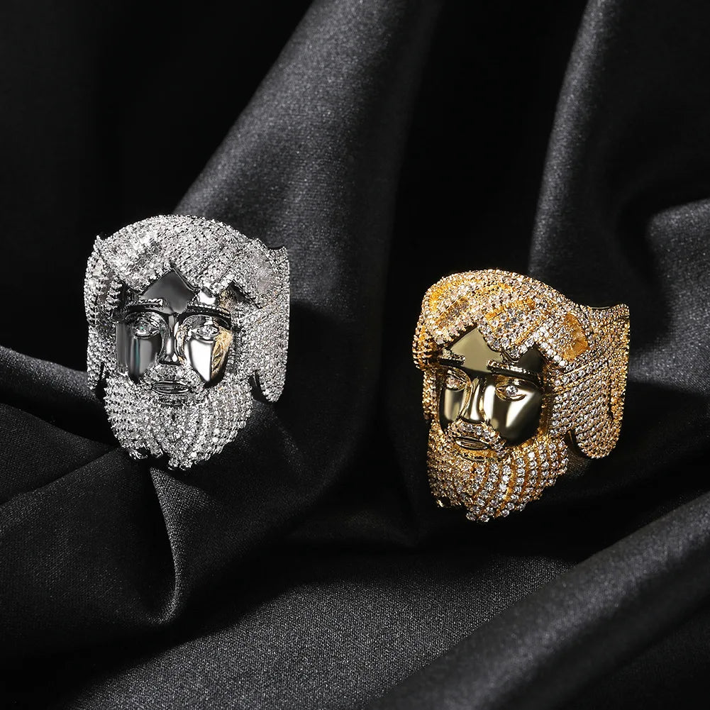 3D Jesus Head Ring - Different Drips