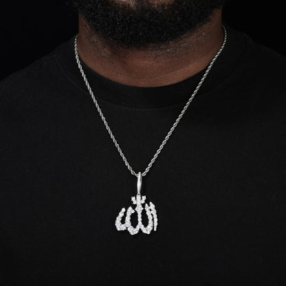 S925 Moissanite Diamond Allah Pendant - Different Drips