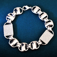 Thumbnail for 14mm Square Clustered Mariner Link Bracelet - Different Drips