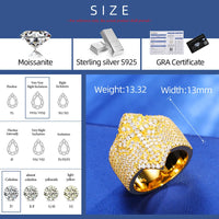 Thumbnail for S925 Moissanite Cross Signet Ring - Different Drips