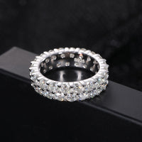 Thumbnail for S925 2 Row Moissanite Eternity Ring - Different Drips