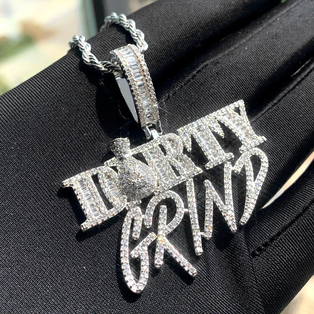 Iced Out Baguette Dirty Grind Pendant - Different Drips