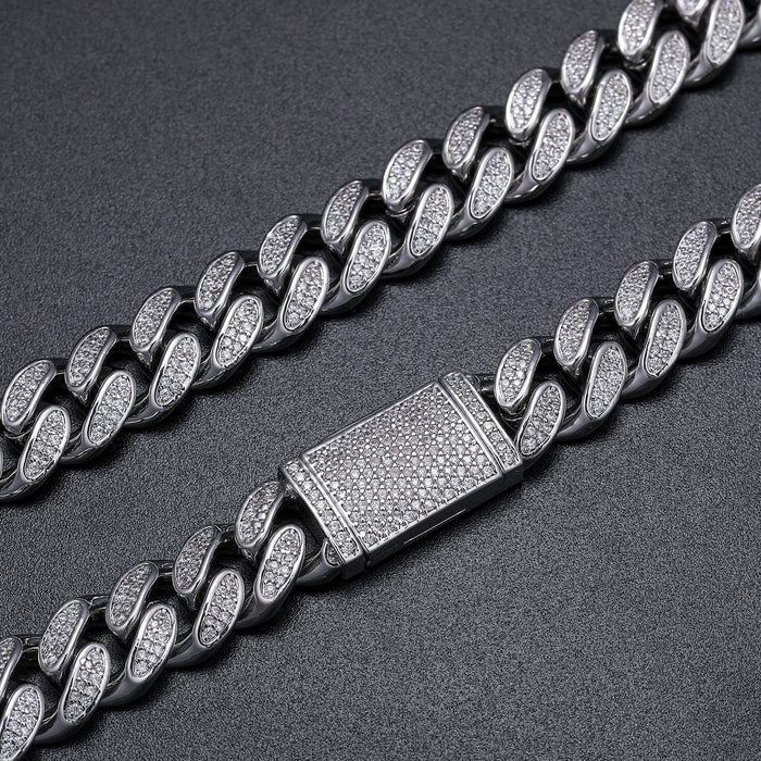 12mm Iced Out Miami Cuban Link Chain - Different Drips