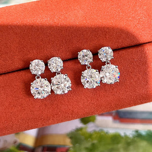 Women's S925 Moissanite Diamond Drop Stud Earrings - Different Drips