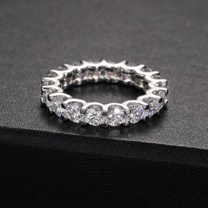 3mm S925 Moissanite Eternity Ring - Different Drips