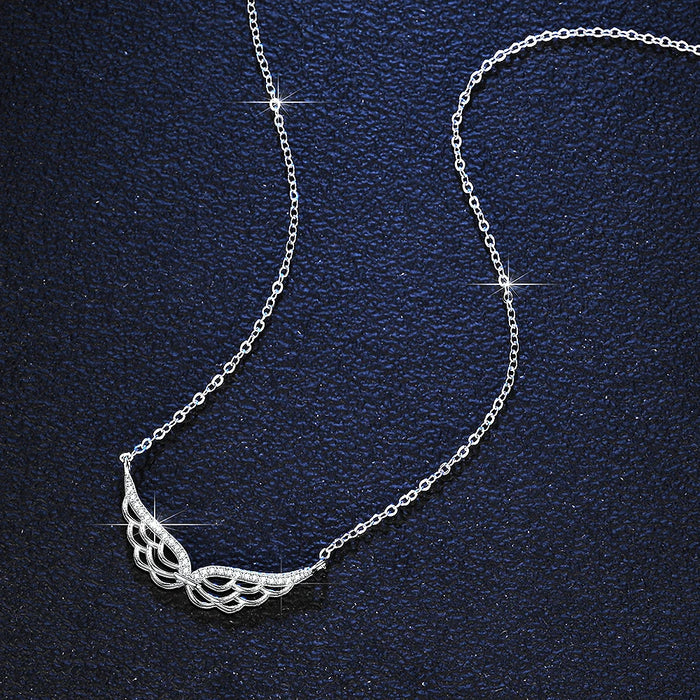 Women's S925 Moissanite Wing Pendant - Different Drips