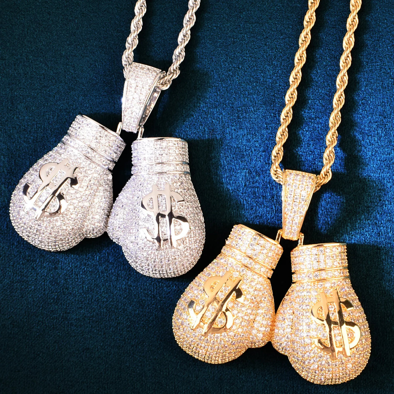 Dollar Sign Boxing Gloves Pendant - Different Drips
