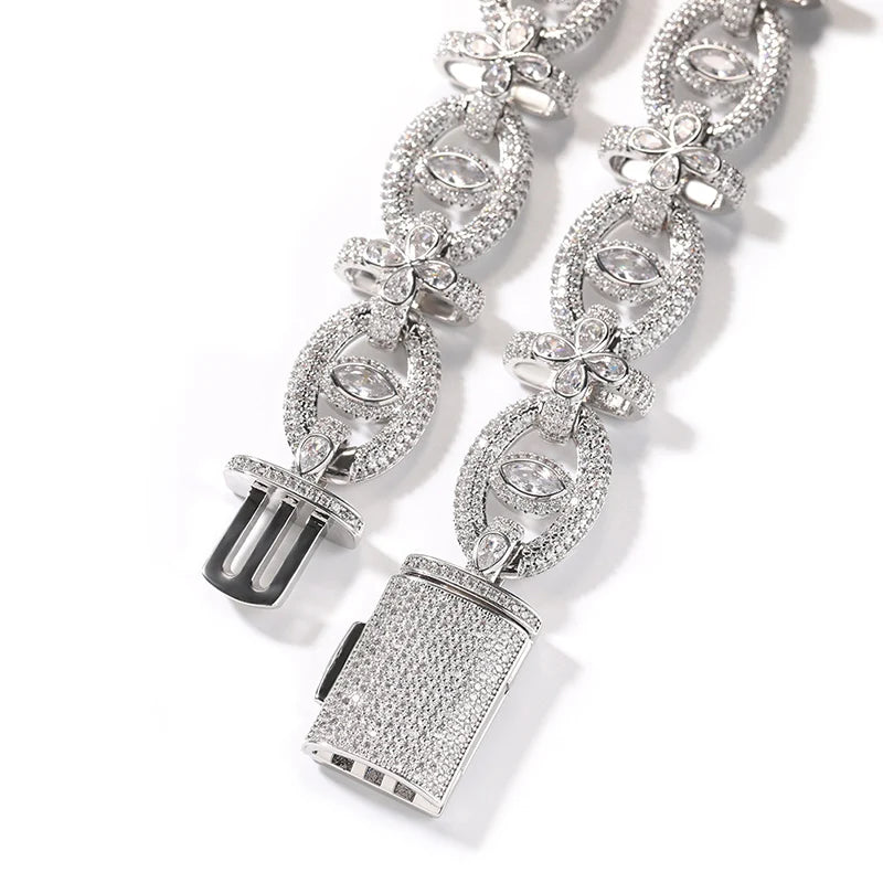 Iced Out Eye Link Chain Bracelet - Different Drips