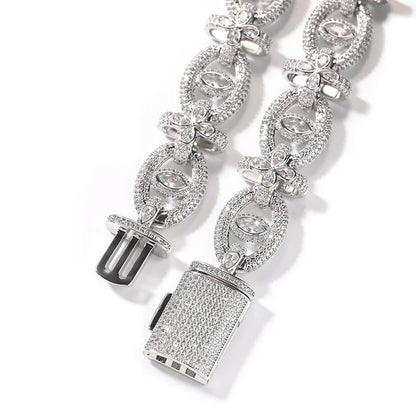 Iced Out Eye Link Chain Bracelet - Different Drips