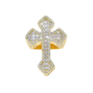 Baguette Large Royal Cross Ring - Different Drips