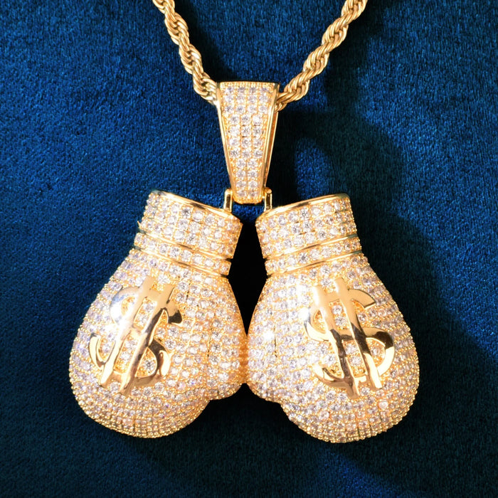 Dollar Sign Boxing Gloves Pendant - Different Drips