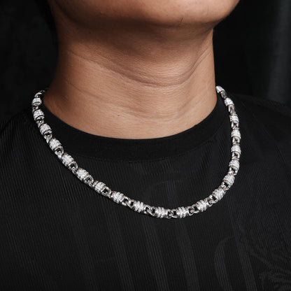 S925 Moissanite Rolled Barb Wire Chain - Different Drips