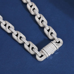 14mm S925 Moissanite Infinity Mariner Link Chain - Different Drips