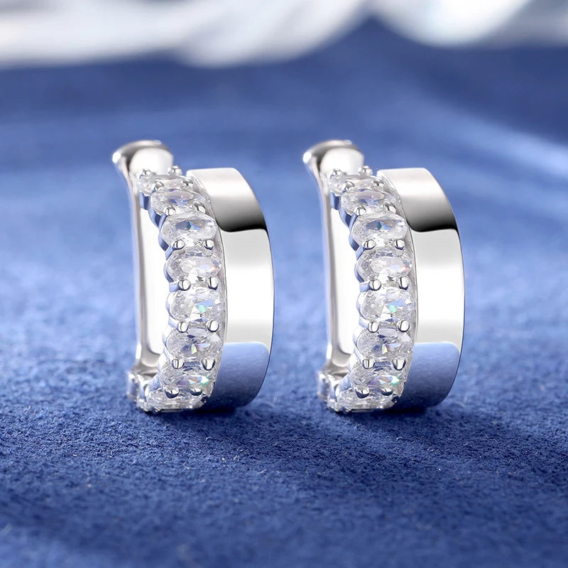 S925 Moissanite Diamond Cuff Earrings - Different Drips