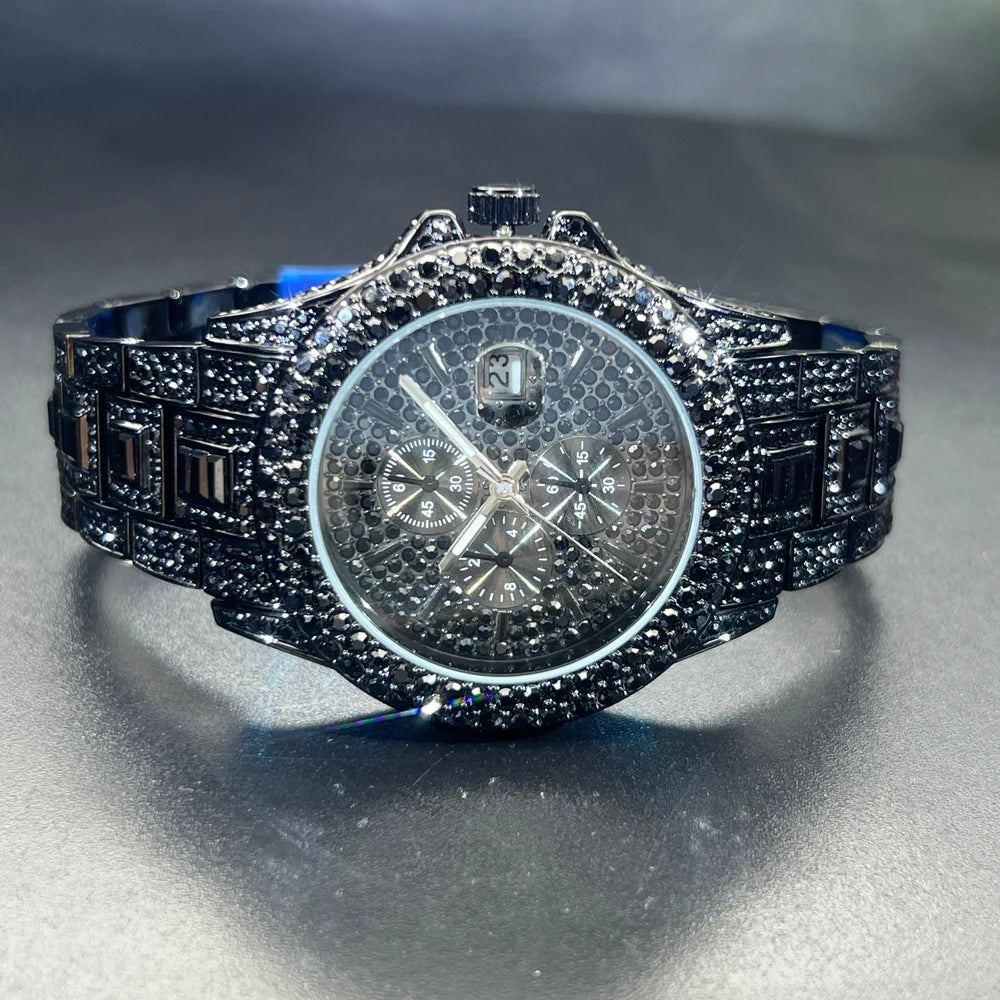 Bust Down Chronograph Date Watch - Different Drips
