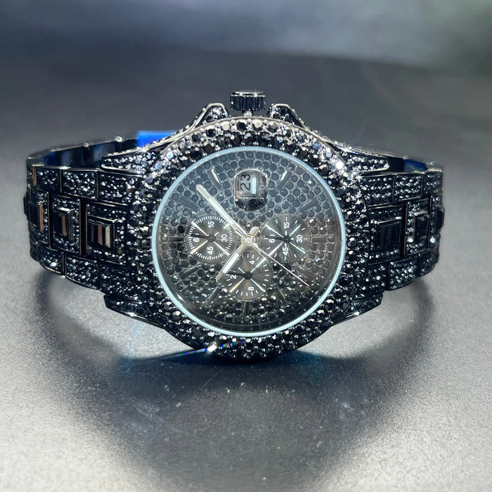 Bust Down Chronograph Date Watch - Different Drips