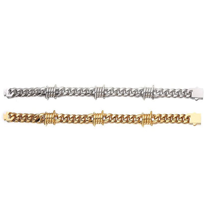 Barbed Wire Cuban Link Bracelet - Different Drips