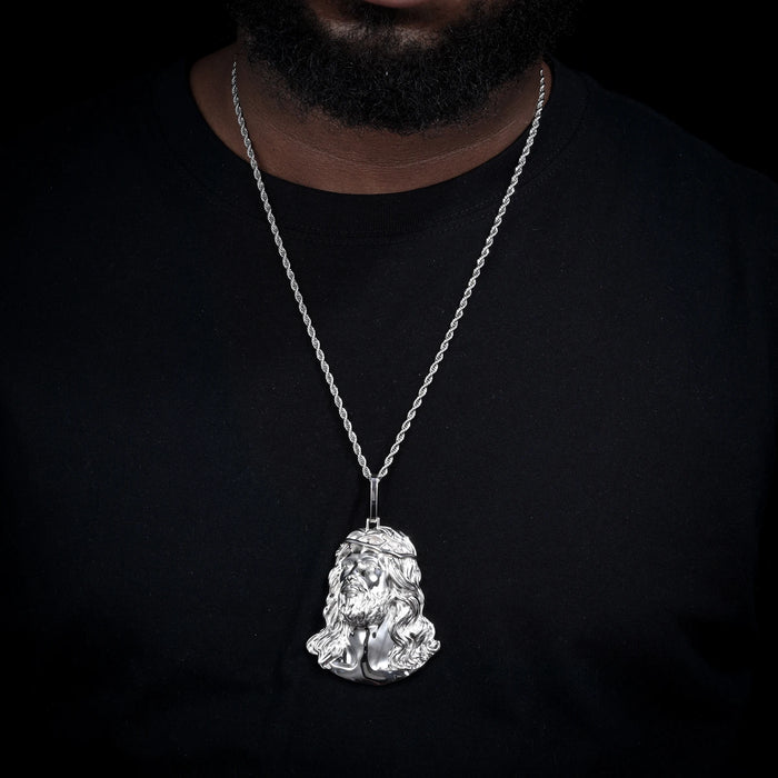 S925 Solid Jesus Piece Pendant - Different Drips
