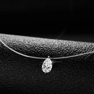 Women's S925 Pear Cut Moissanite Diamond Pendant - Different Drips