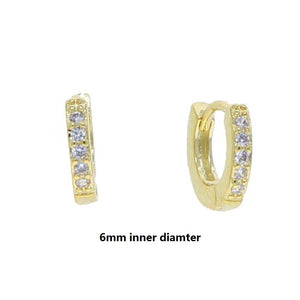 5mm-13mm Women's Eternity Hoop Earrings - Different Drips