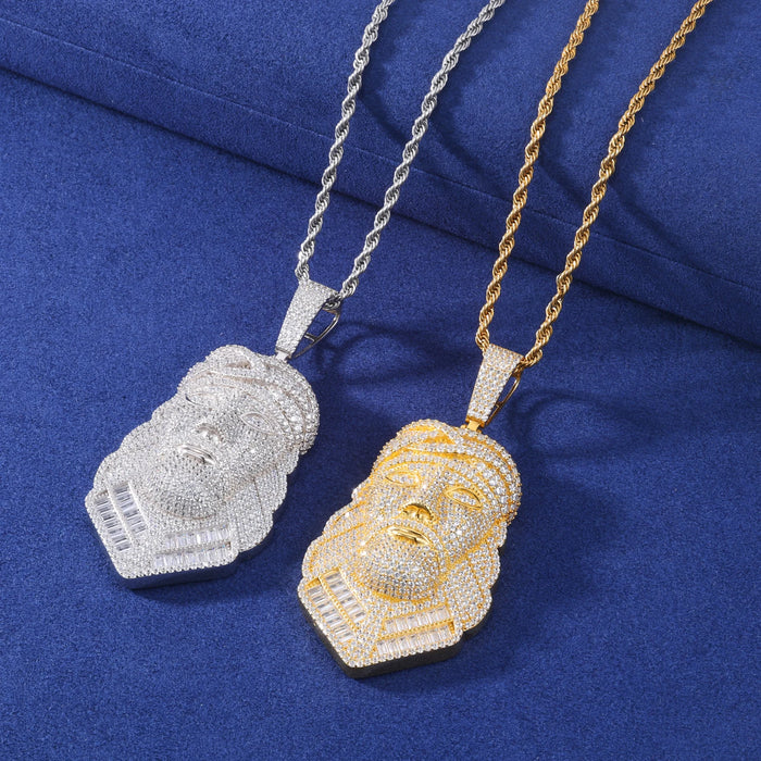 S925 Moissanite Baguette Diamond Jesus Piece Pendant - Different Drips