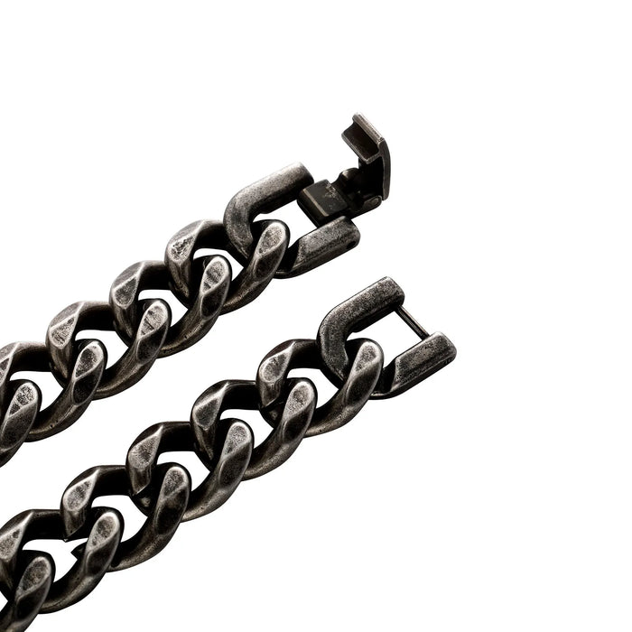 11mm Distressed Brushed Miami Cuban Link Bracelet - Different Drips