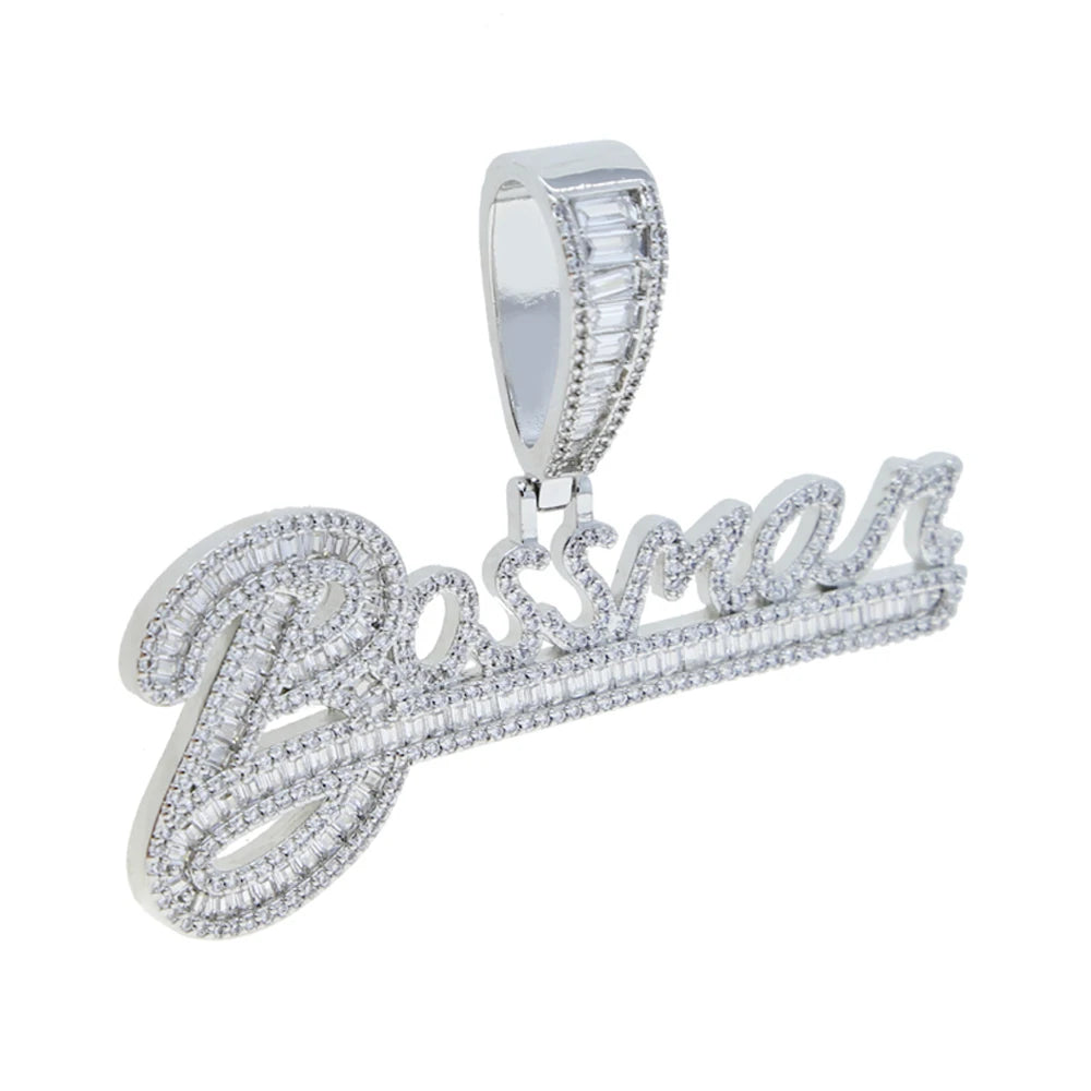 Iced Out Baguette Boss Man Pendant - Different Drips