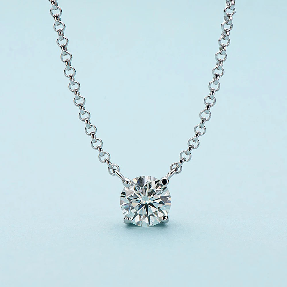 Women's S925 Round Cut Moissanite Diamond Pendant - Different Drips